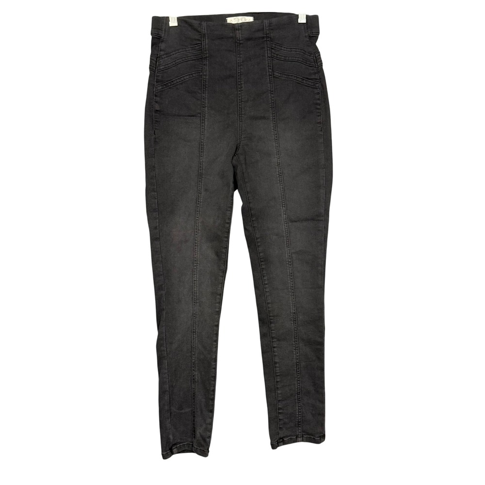 Free People We The Free High Rise Skinny Jeans Womens‎ 28 Black Seamed Stretch
